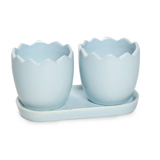 Cachepot Meio-ovo Duplo, de cer&acirc;mica azul, com suporte (15 cm). <a href="https://www.magazineluiza.com.br/cachepot-meio-ovo-duplo-em-ceramica-c-suporte-decoracao-azul-cromus/p/je3c01a0h0/fs/vdjp/" target="_blank" rel="noopener">Magazine Luiza</a>, R$ 43,90