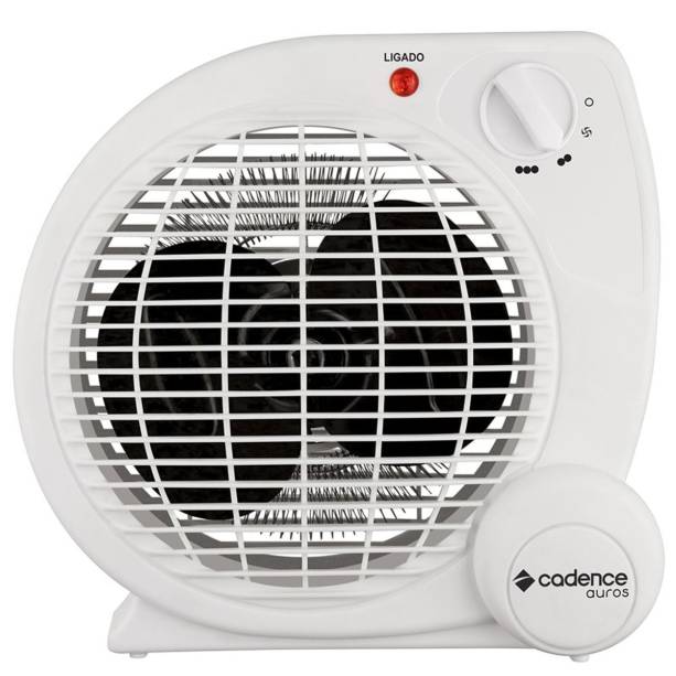 Aquecedor Termoventilador Auros, da Cadence, com dois níveis de aquecimento e um de ventilação. <a href="https://www.cadence.com.br/aquecedor-cadence-termoventilador-auros/p" target="_blank" rel="noopener">Loja Cadence</a>, R$ 89,90