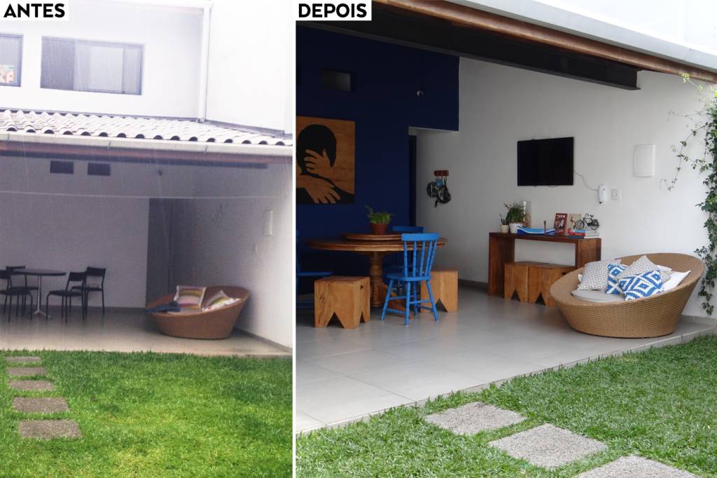 Com 1,50 m de di&acirc;metro, de peroba r&uacute;stica com centro girat&oacute;rio, a mesa &eacute; do Dep&oacute;sito Santa F&eacute; (R$ 1 921). Os bancos modelo Caixa, de 40 x 40 cm, s&atilde;o da mesma loja(R$ 226 cada).