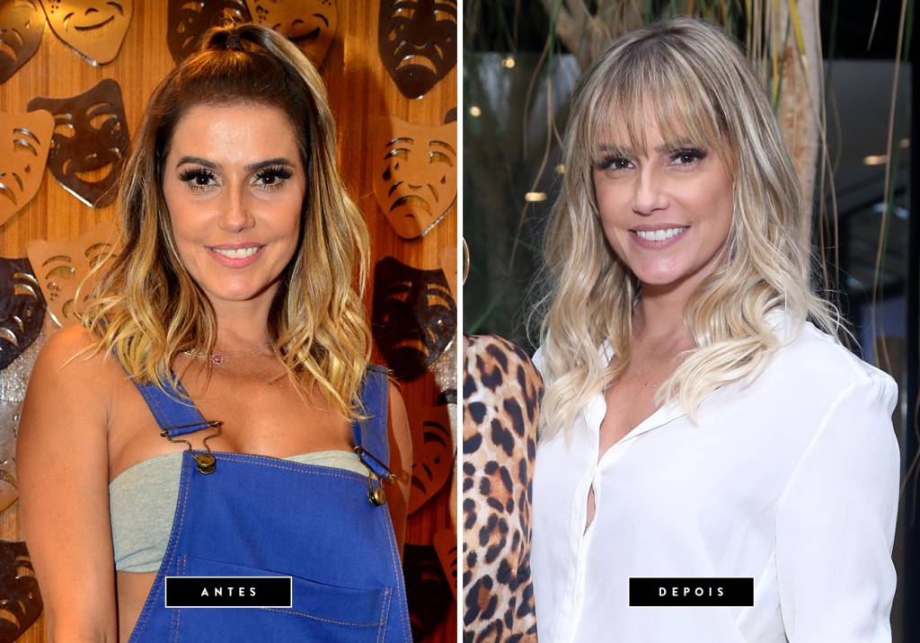 <strong>Abril de 2017 // Deborah Secco</strong><span>&nbsp;- Para viver Keka em sua nova pe&ccedil;a teatral, a atriz clareou bastante os fios e tamb&eacute;m cortou franja.</span>