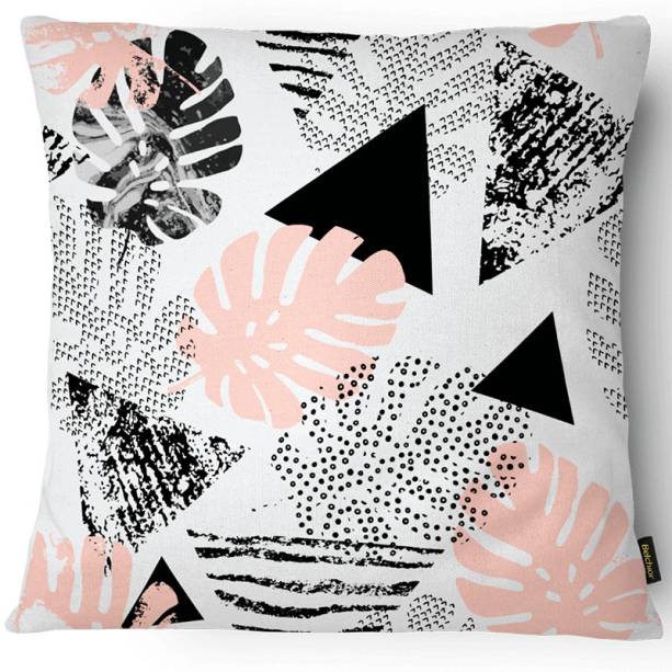 Capa de almofada Elegance, de poli&eacute;ster e linho, 43 x 43 cm. <a href="https://www.mappin.com.br/capa-para-almofada-elegance-017-43x43cm-belchior-preto-rosa--00288771014.html" target="_blank" rel="noopener">Mappin</a>, R$ 23,75
