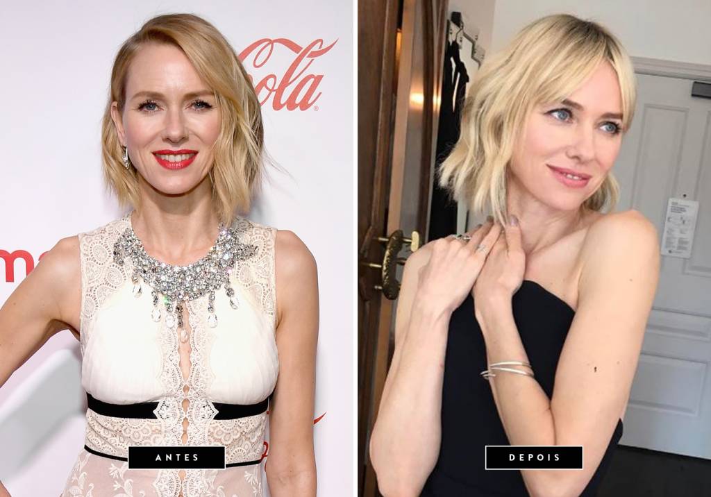 <strong>Abril de 2017 // Naomi Watts</strong><span>&nbsp;- A atriz estar&aacute; na nova temporada da s&eacute;rie Twin Peaks, que estrear&aacute; ainda neste ano e, para viver sua personagem, exibiu uma franja que casou muito bem com seu messy bob.</span>