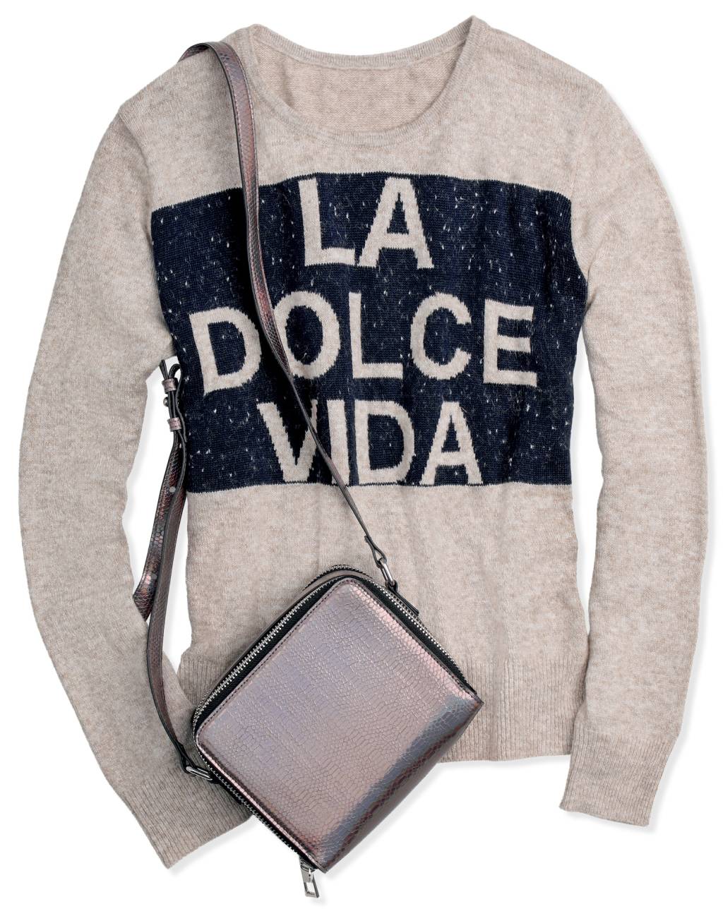 Tric&ocirc;, Animale, R$ 458, tel. (11) 94243 1368. Bolsa de couro, Joulik para C&A, R$ 170, tel. (11) 2131 0004.