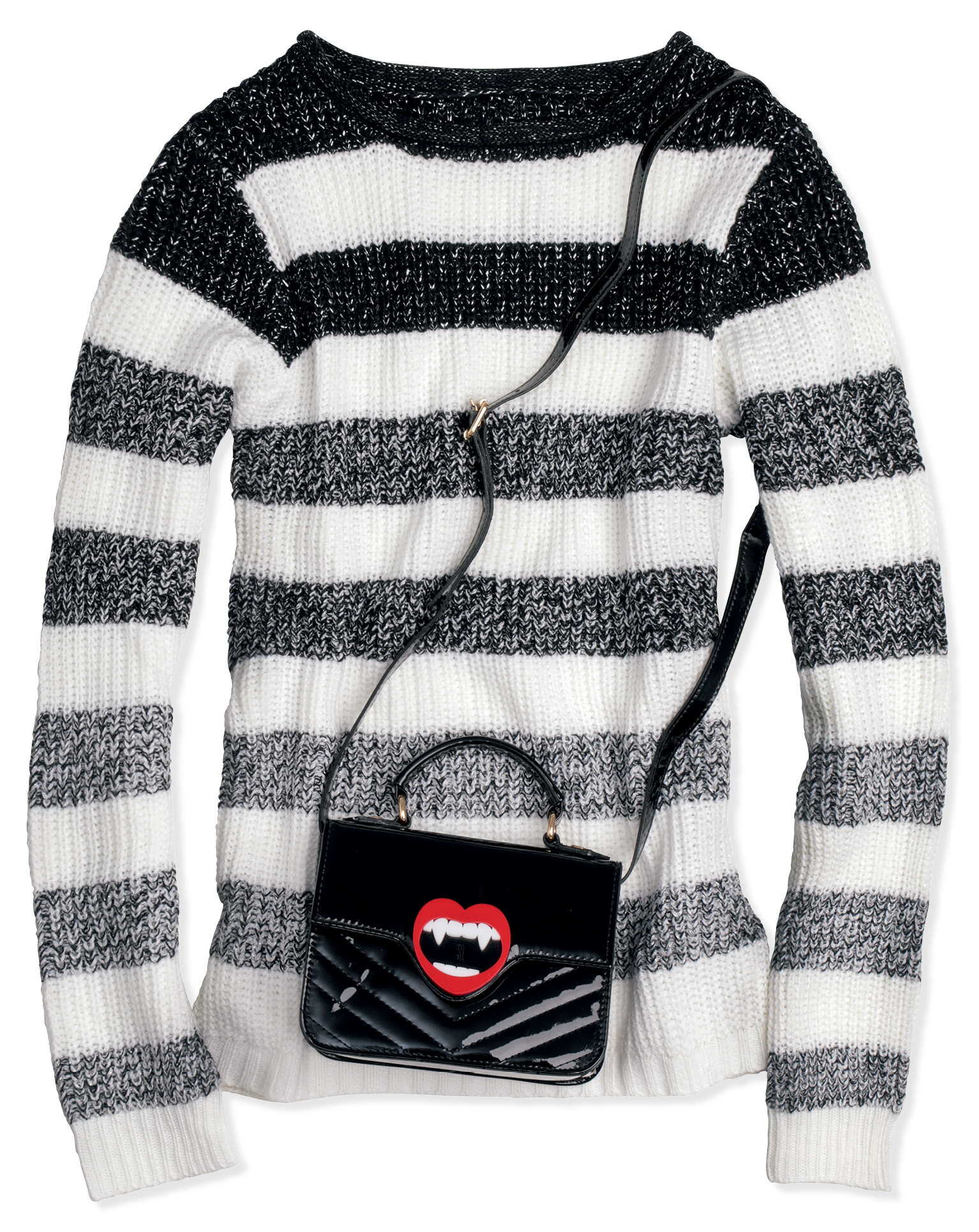 Tric&ocirc;, Riachuello, R$ 80, tel. (11) 2281 2100. Bolsa de verniz, Santa Lolla, R$ 250, tel. (11) 5536 3474.