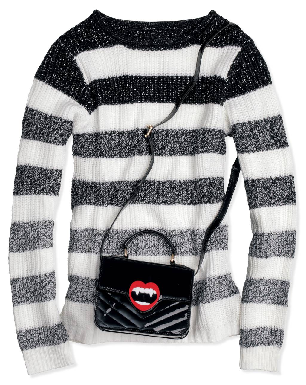 Tric&ocirc;, Riachuello, R$ 80, tel. (11) 2281 2100. Bolsa de verniz, Santa Lolla, R$ 250, tel. (11) 5536 3474.
