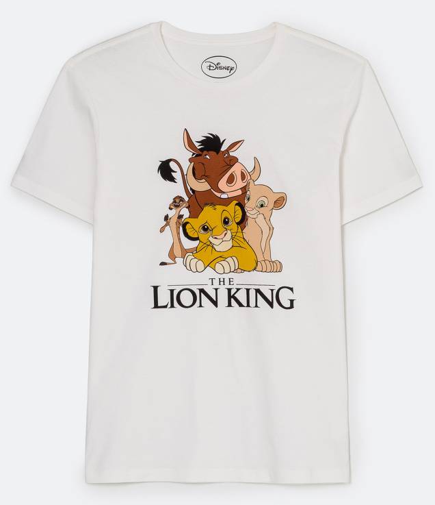Camiseta manga curta estampa Rei Leão (pré-lançamento), Renner Camiseta manga curta estampa Rei Leão (pré-lançamento), Renner