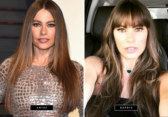 <strong>Julho de 2017 // Sofia Vergara </strong>- Para celebrar seus 45 anos em grande estilo, a atriz exibiu sua nova franjinha - super tendência do momento - em seu Instagram. Ela arrasa sempre! <strong>Julho de 2017 // Sofia Vergara </strong>- Para celebrar seus 45 anos em grande estilo, a atriz exibiu sua nova franjinha - super tendência do momento - em seu Instagram. Ela arrasa sempre!