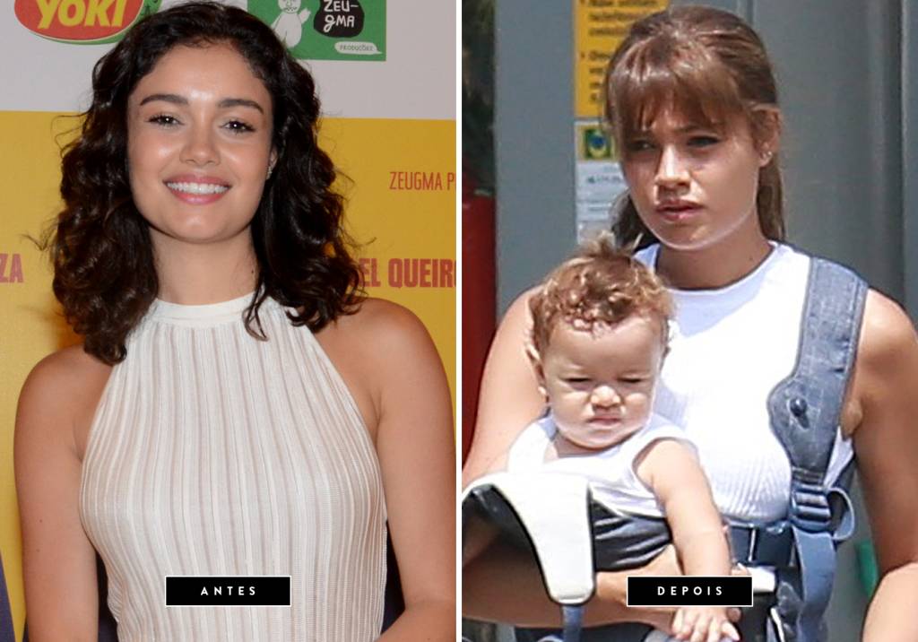 <strong>Janeiro de 2017 // Sophie Charlotte</strong> - A atriz exibiu o novo visual durante passeio com o pequeno Otto. Saem os fios cacheados castanho-escuros e entra o visual liso e com franjinha. A cor tamb&eacute;m parece ter passado por mudan&ccedil;as e vem com nuances iluminadas.
