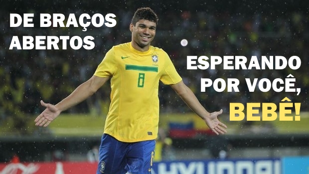O volante Casemiro sabe bem como chegar no contatinho com jeitinho. O volante Casemiro sabe bem como chegar no contatinho com jeitinho.