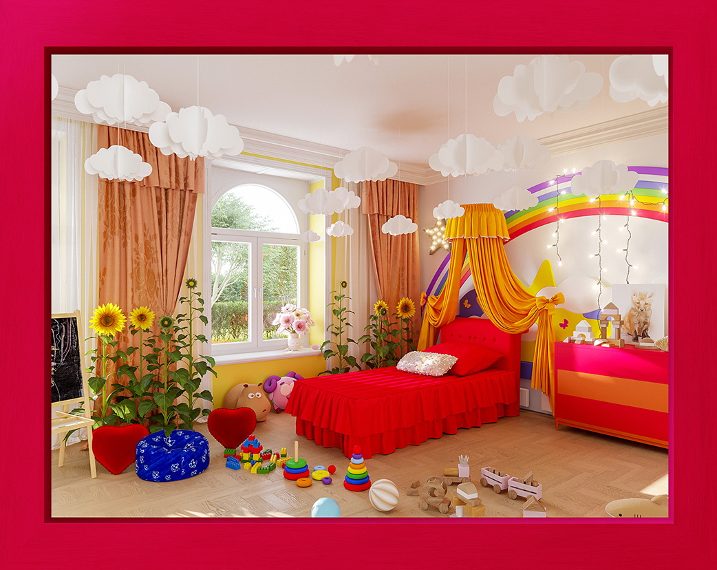 Quarto infantil dos sonhos em 3D &ndash; Ucr&acirc;nia