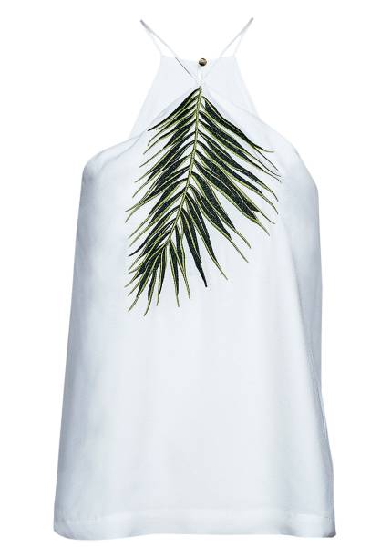 Top de algod&atilde;o, <strong>Shoulder</strong>, R$ 299