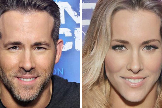 Com make e peruca, Ryan Reynolds ficaria A CARA da Blake Lively