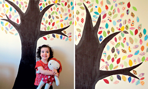 Artesanato: faça adesivos de parede usando sobras de tecido