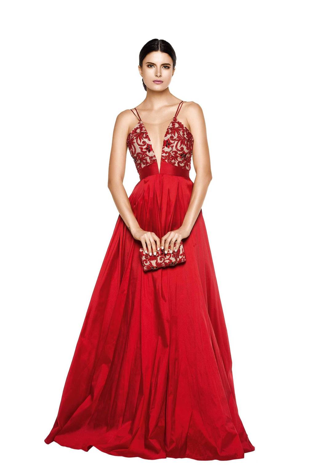 Combinar a clutch com o vestido é a aposta da mineira Alfreda