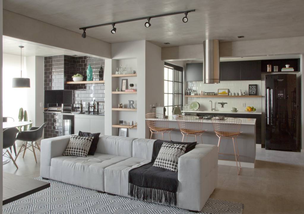 Apê de 73m² tem espaços integrados e decoração moderna