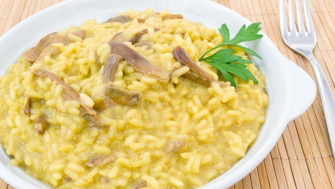 Arroz cremoso com shimeji