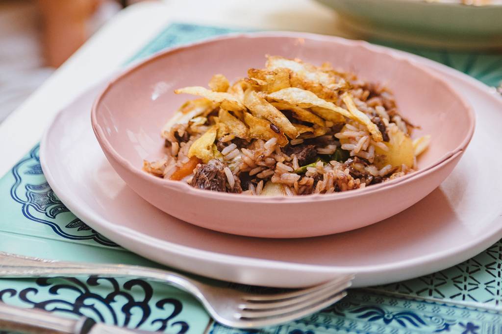 Arroz de carne de panela