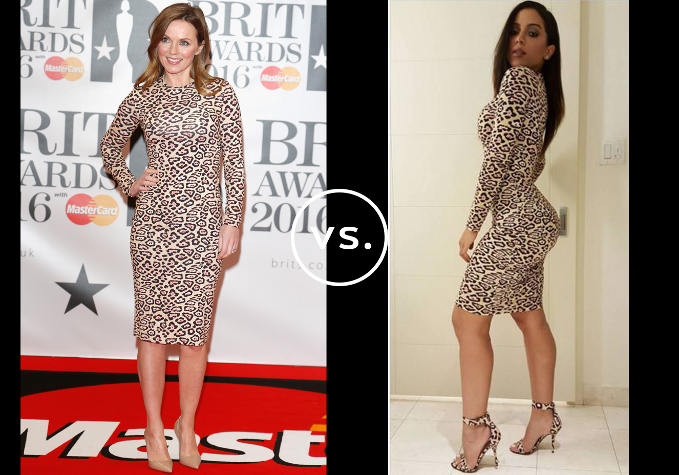 <strong>Geri Halliwell</strong> e <strong>Anitta</strong>&nbsp;vestem&nbsp;<strong>Givenchy</strong>. A ex-Spice Girl equilibrou a for&ccedil;a do&nbsp;<em>animal print </em>com escarpins nude de bico fino - &oacute;timos para alongar a silhueta, vale dizer. J&aacute; a cantora brasileira adotou produ&ccedil;&atilde;o ousada com sand&aacute;lias de mesma estampa e maquiagem mais pesada.