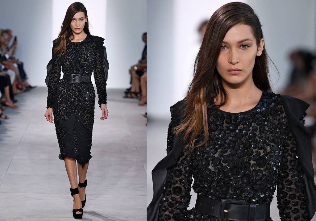 De saltos altíssimos, Bella Hadid cai na passarela da Michael Kors
