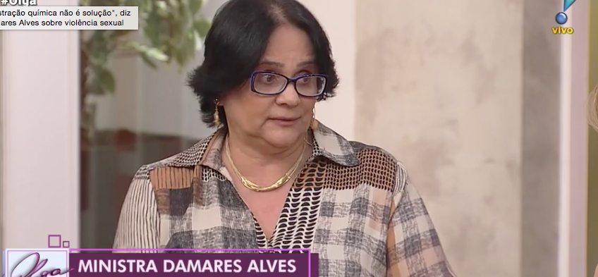 Damares afirma que castração química não impedirá casos de estupro