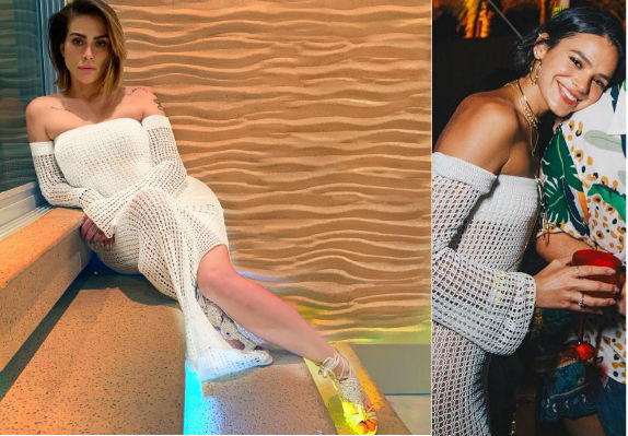 Coincidência fashion: Bruna Marquezine e Cleo usam mesmo look