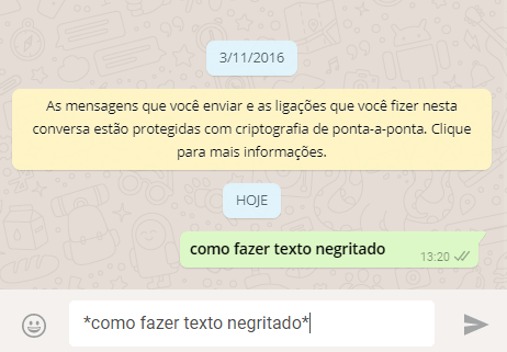 como fazer texto negritado no whatsapp