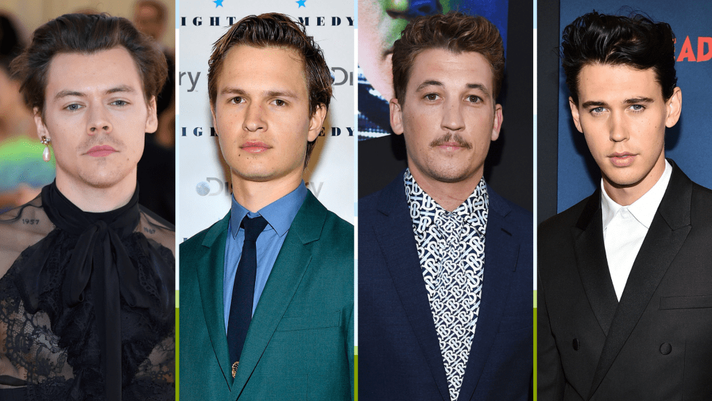 Harry Styles, Ansel Elgort, Miles Teller e Austin Butler disputam o papel de Elvis Presley nos cinemas.