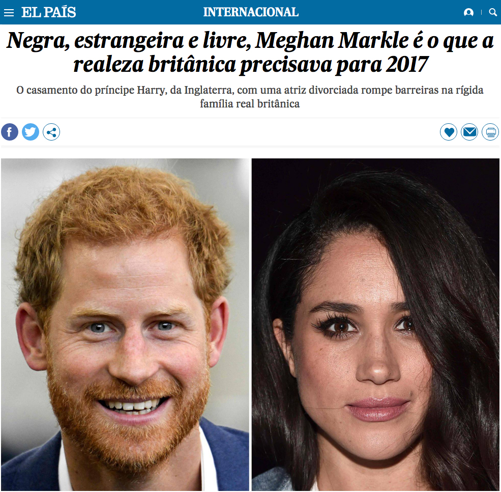 Meghan e Harry no El Pa&iacute;s