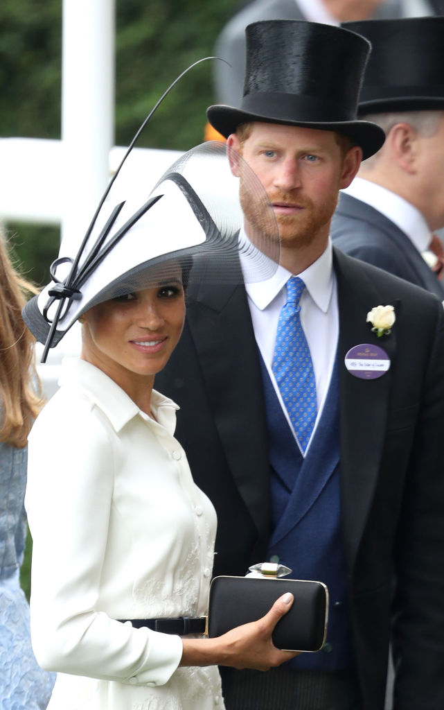 Meghan Markle e Pr&iacute;ncipe Harry no Royal Ascot 2018