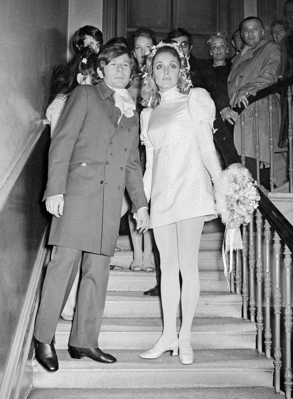 Sharon Tate Tate and Polanski wedding 1968