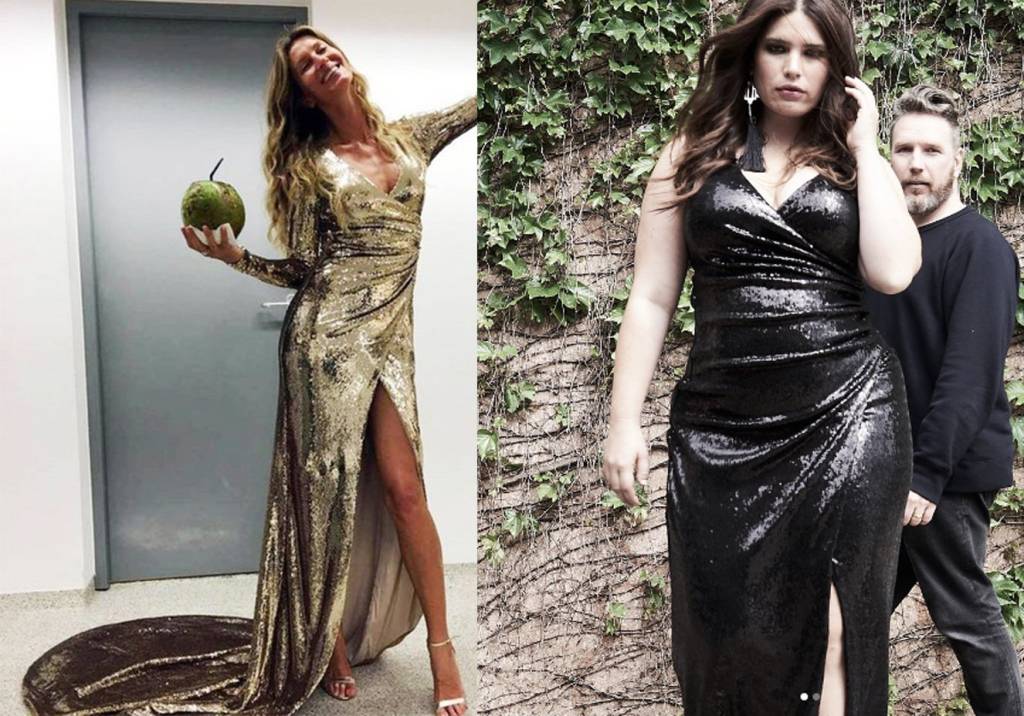 Vestido plus size de Herchcovitch lembra o desfilado por Gisele