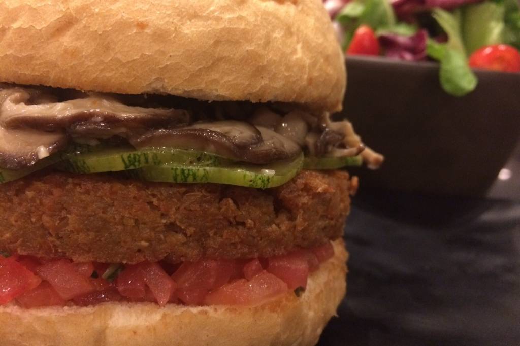 Hambúrguer vegano Hambúrguer vegano