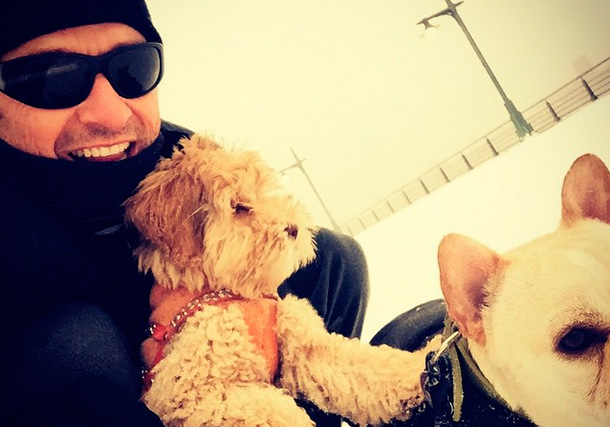 Famosos enfrentam a nevasca de Nova York