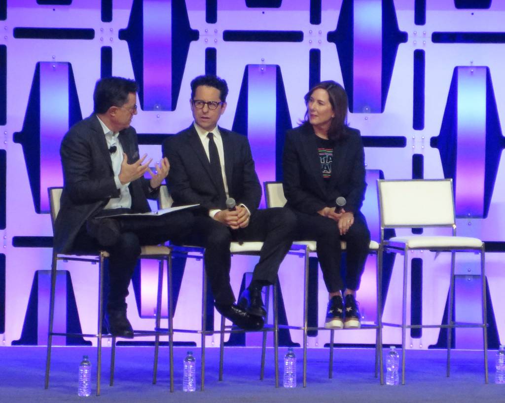 Stephen Colbert JJ Abrams Kathleen Kennedy Star Wars Celebration 2019 Stephen Colbert JJ Abrams Kathleen Kennedy Star Wars Celebration 2019