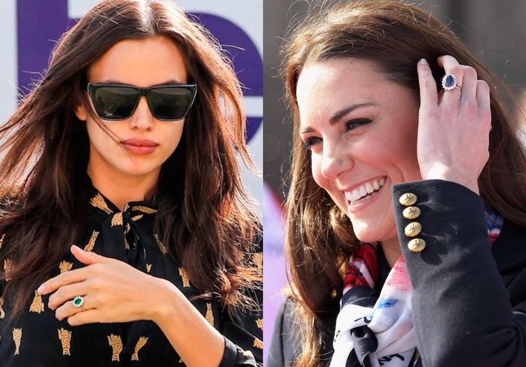 O anel de noivado de Irina Shayk é igual ao de Kate Middleton