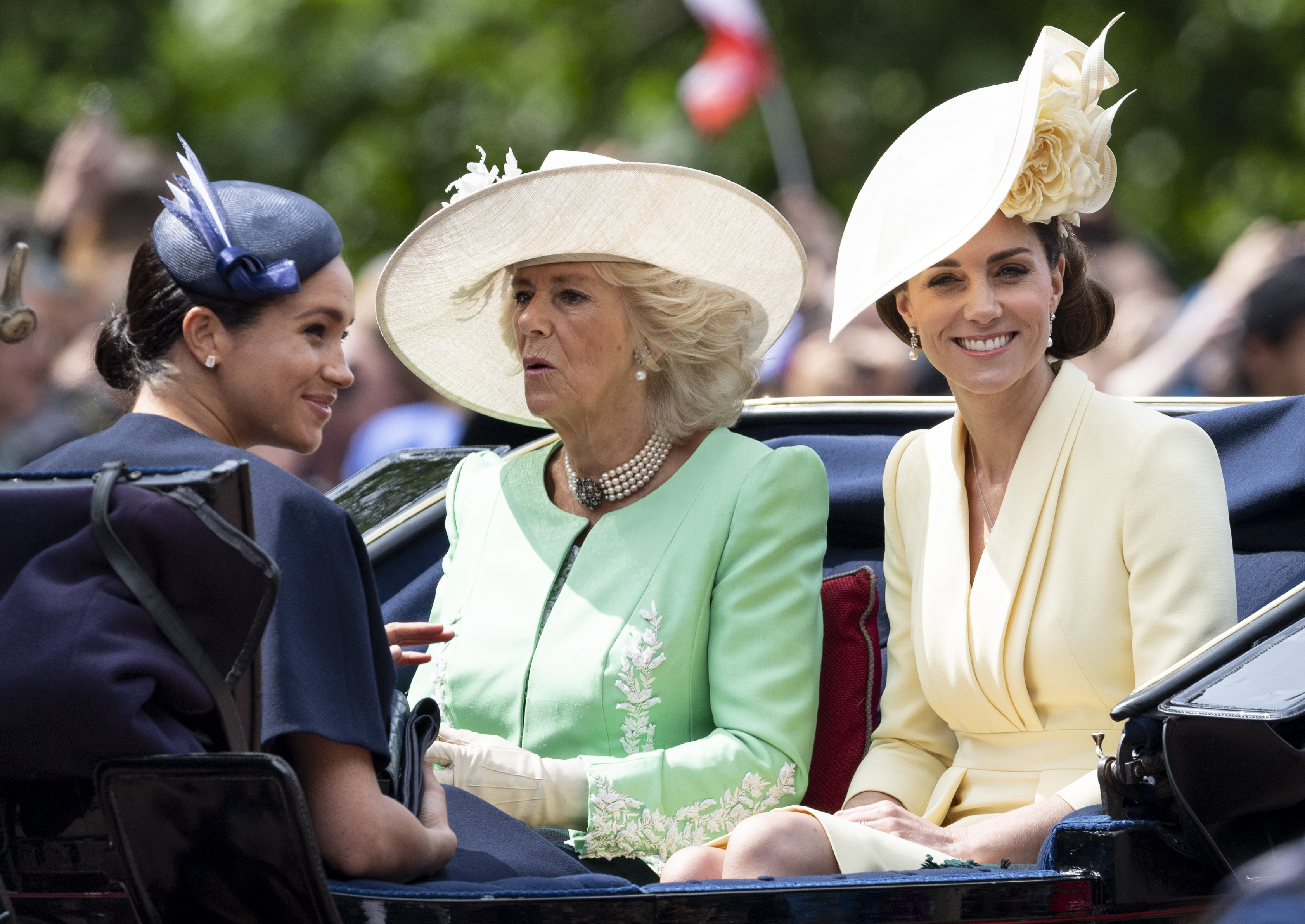 Meghan Markle Camilla e Kate Middleton no Trooping The Colour 2019