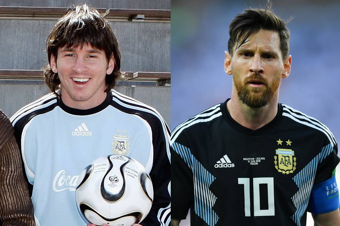 Antes e depois: os craques na primeira Copa em que jogaram e em 2018
