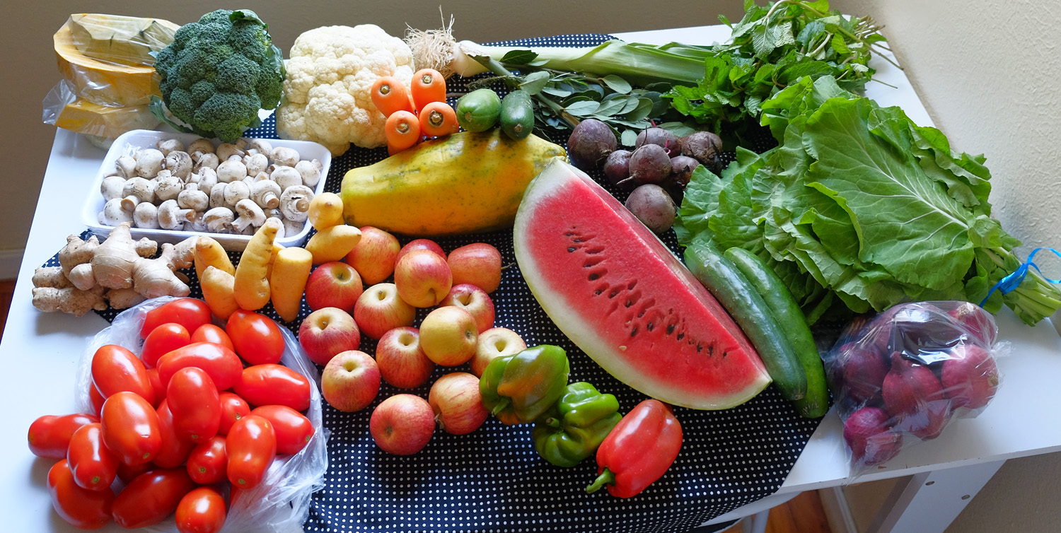 Legumes e verduras da feira