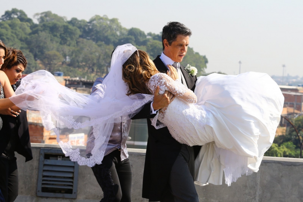Márcio Garcia e Ingrid Guimarães gravam cenas de novo filme