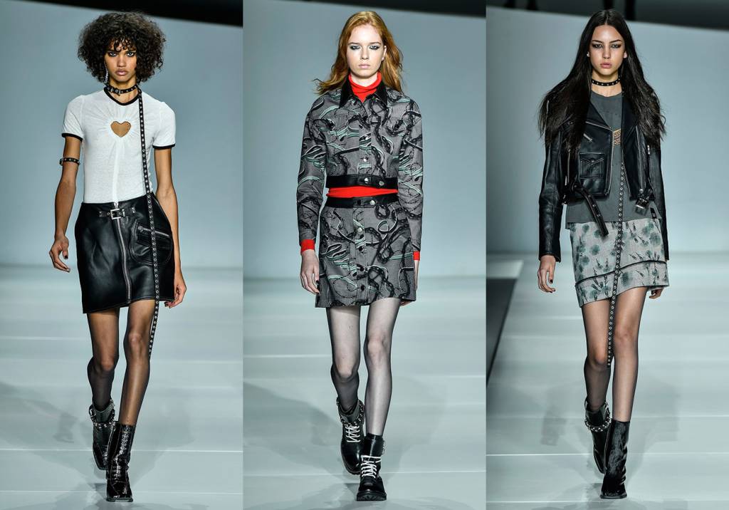A <strong>Ellus</strong> abriu o line-up de desfiles do Minas Trend com uma cole&ccedil;&atilde;o que d&aacute; continuidade &agrave; que vimos no SPFW, mas um toque mais comercial. Nesta esta&ccedil;&atilde;o, a marca comemora 45 anos e, por isso, reedita alguns de seus itens ic&ocirc;nicos, como a jaqueta de couro e o coturno. Para contrapor o mood rocker, estampas florais, vestidos e blusas vitorianas e camisetas de malha.