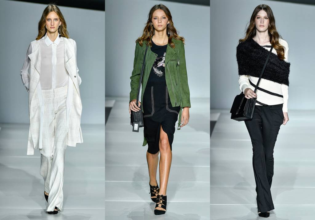 Primeiro desfile do segundo dia, a <strong>Bobstore</strong> estreou na passarela de Belo Horizonte com uma apresenta&ccedil;&atilde;o repleta de tend&ecirc;ncias das passarelas internacionais. A cole&ccedil;&atilde;o, sobretudo em preto, branco e cinza, apostou no mix de tric&ocirc;s molengas com o utilitarismo da pegada militar e a eleg&acirc;ncia da alfaiataria. Em termos de styling, as diversas sobreposi&ccedil;&otilde;es ganham destaque.