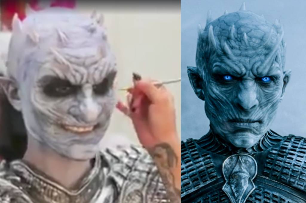 Esse vídeo do Night King sendo maquiado é MUITO maravilhoso