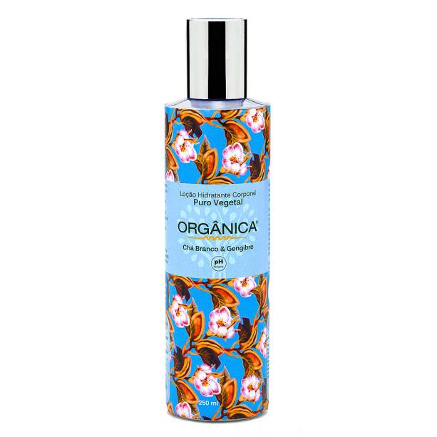 <span>Lo&ccedil;&atilde;o Hidratante Ch&aacute; Branco & Gengibre </span><strong>Org&acirc;nica</strong><span> - Hidratante Corporal - 250ml - </span><strong>R$ 20,90</strong>