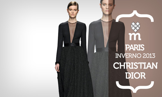 Christian Dior aposta em cintura marcada no seu inverno 2013 desfilado em Paris