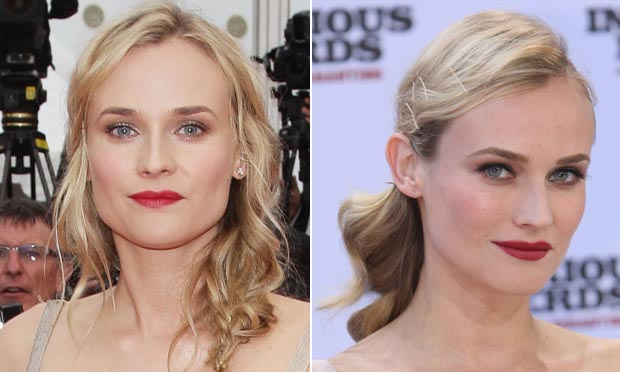 5 maneiras de usar grampos no penteado por Diane Kruger