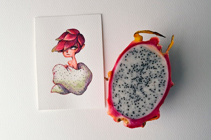 Frutas e legumes viram pessoas em ilustrações muito incríveis