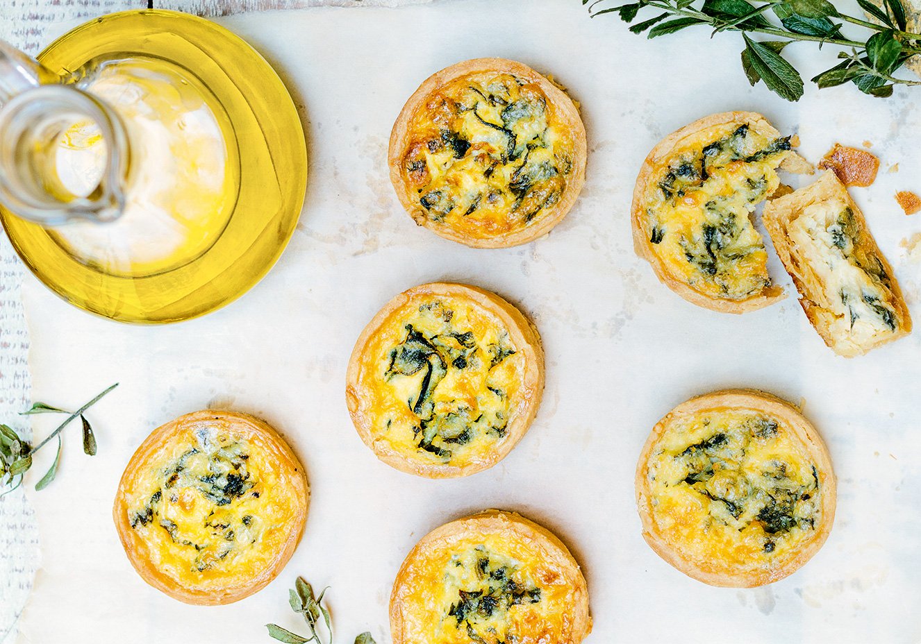 Receita de quiche de taioba com queijo meia-cura