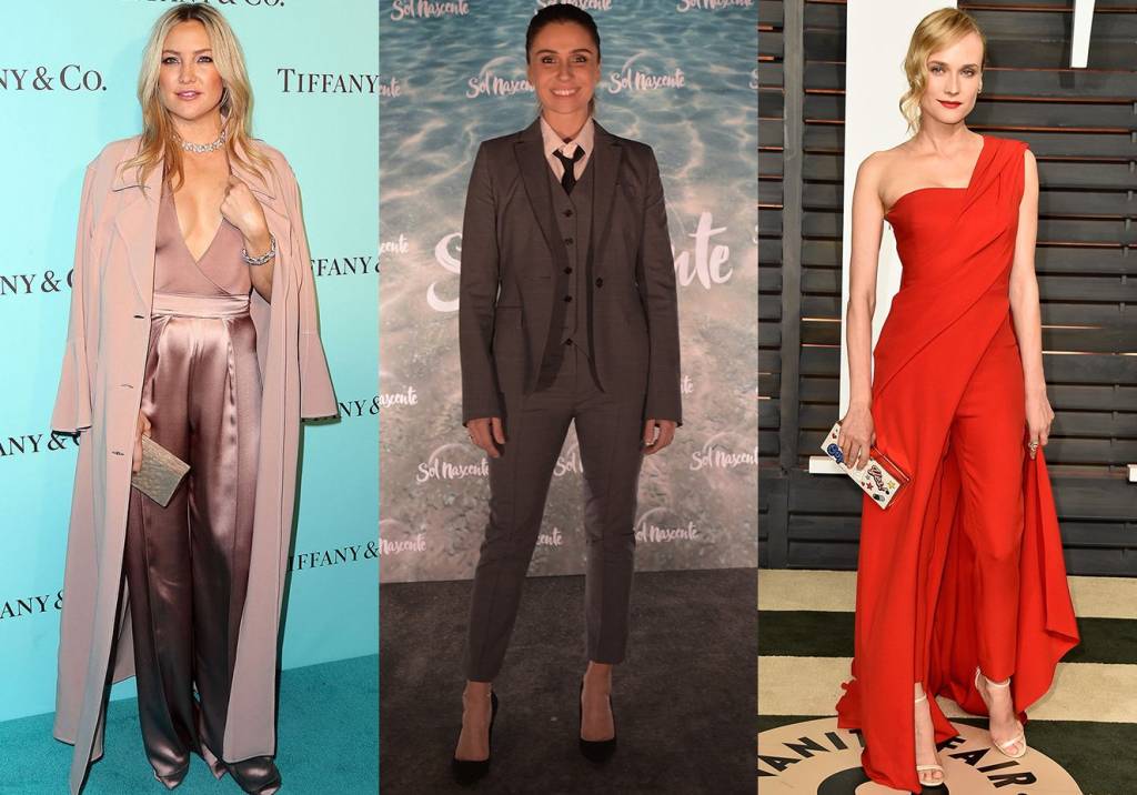 20 famosas que trocaram o vestido de gala por calça e macacão