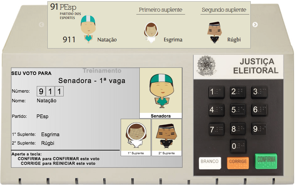 urna eletronica como votar