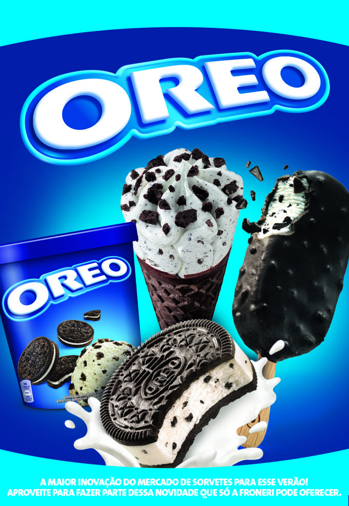 Nham! A Oreo vai lançar quatro tipos de sorvete no Brasil
